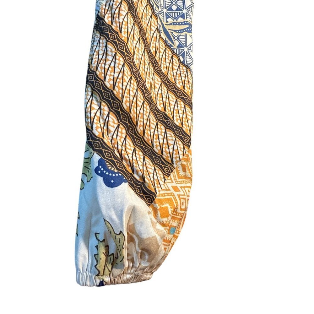 Dalia Macphee Multicolor Patchwork Button Down Sh… - image 4